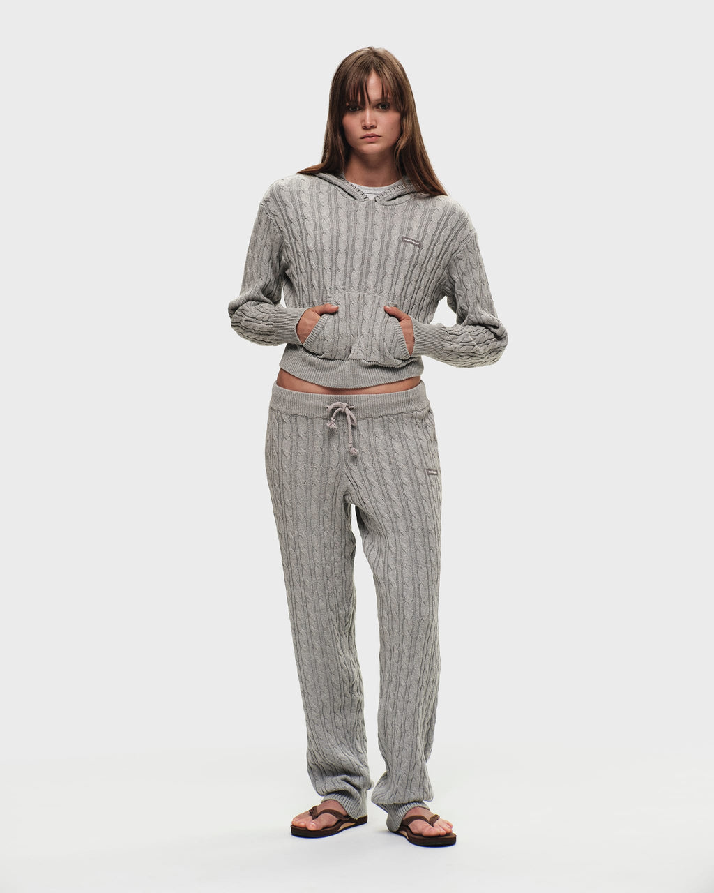Classics Washed Cable Knit Straight Pant
