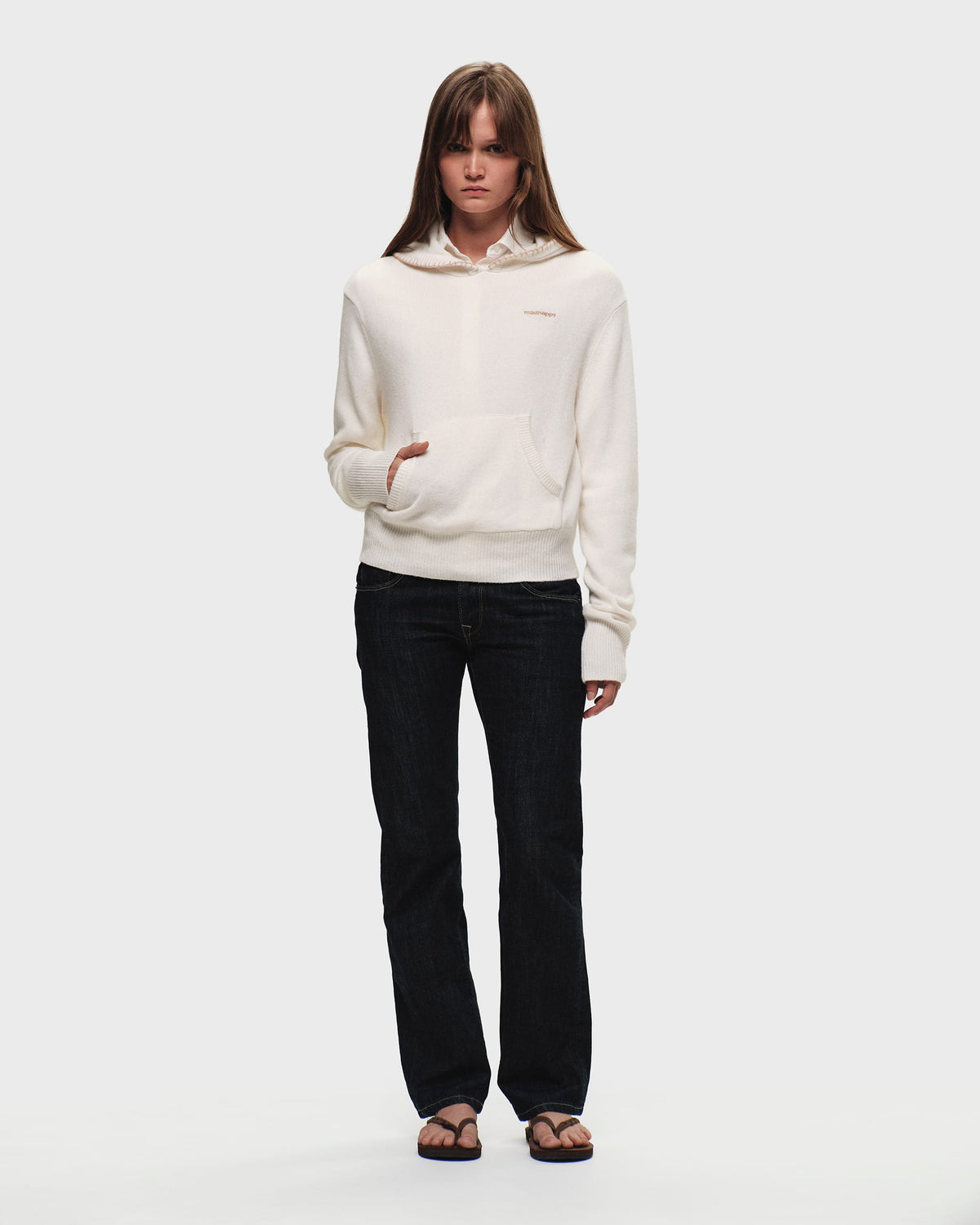 Shrunken Pullover Sweater Hoodie
