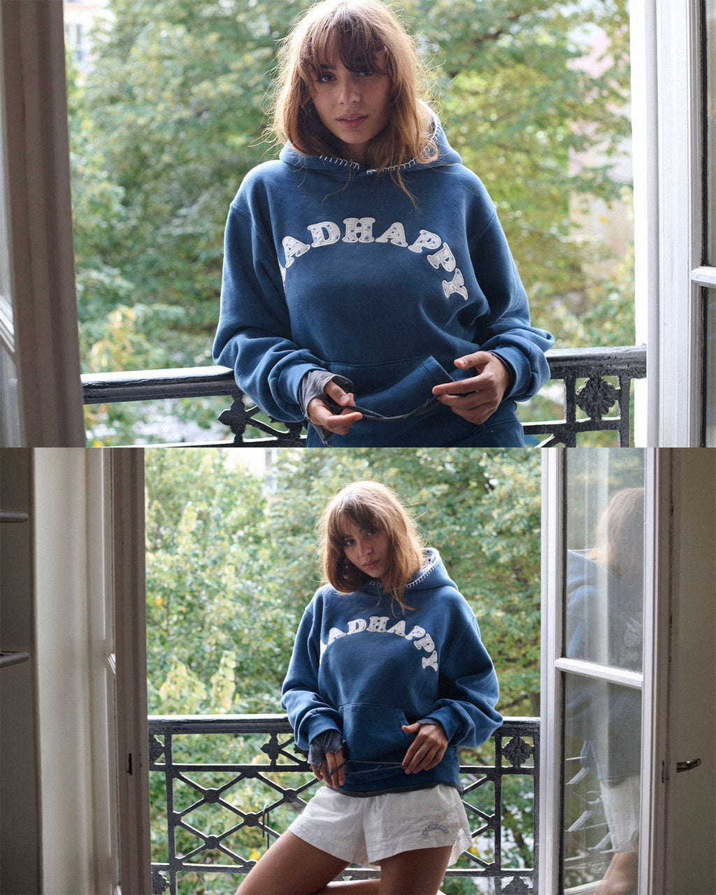 Blue Ditsy Cooper Fleece Hoodie