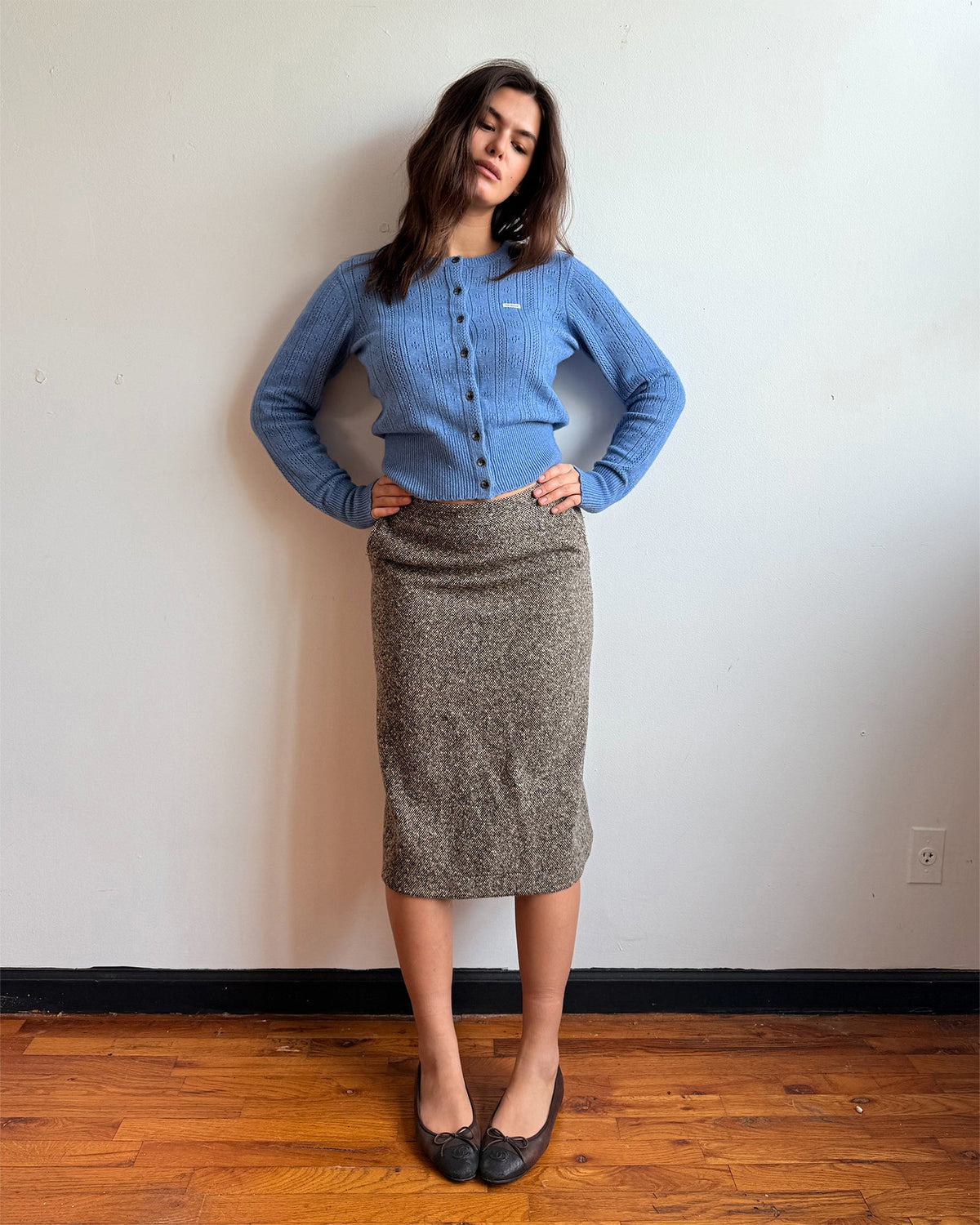 Pointelle Knit Cardigan