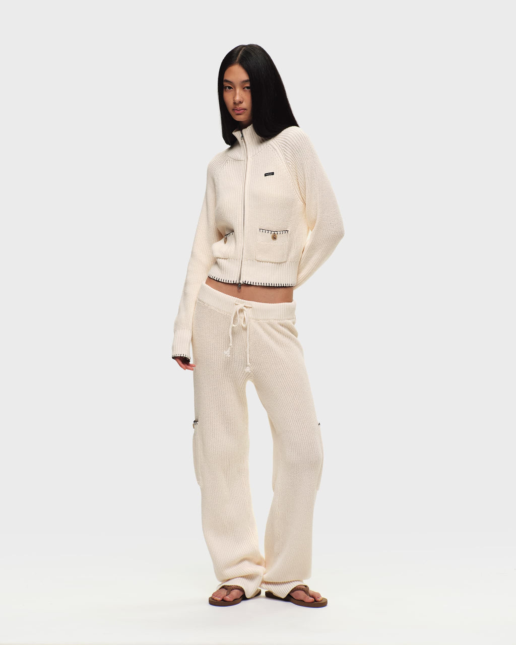 Washed Knit Cargo Pant