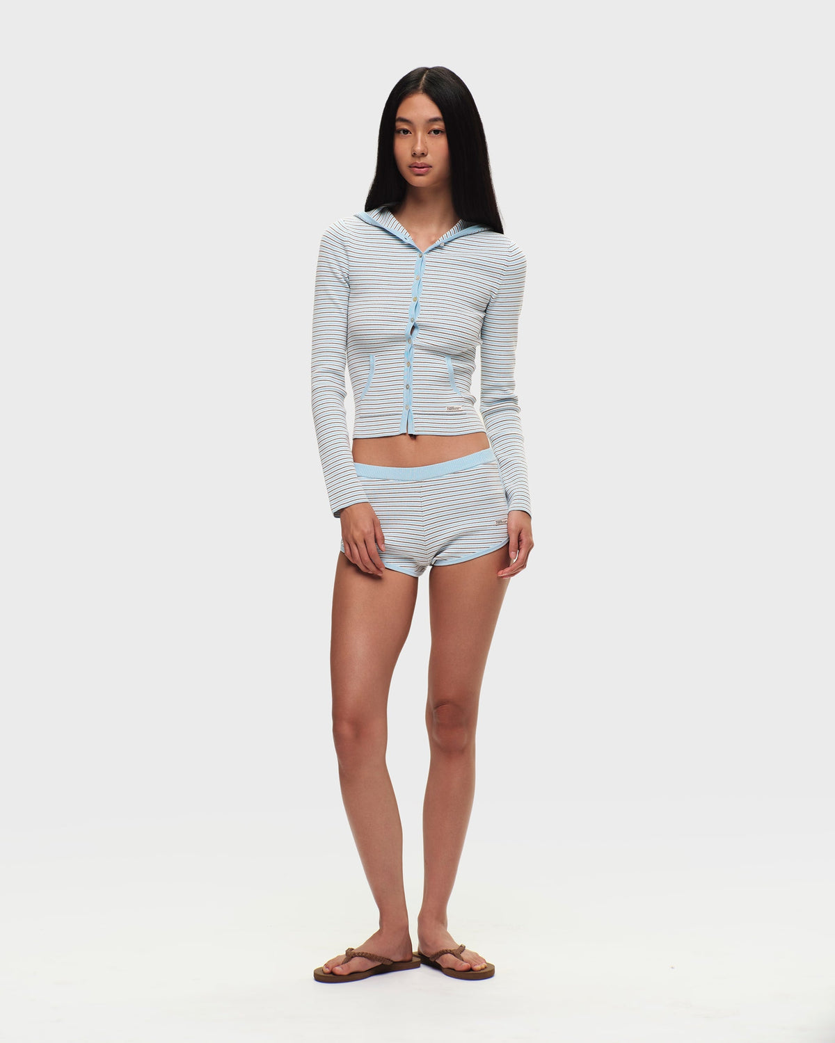 Ribbed Knit Dolphin Short