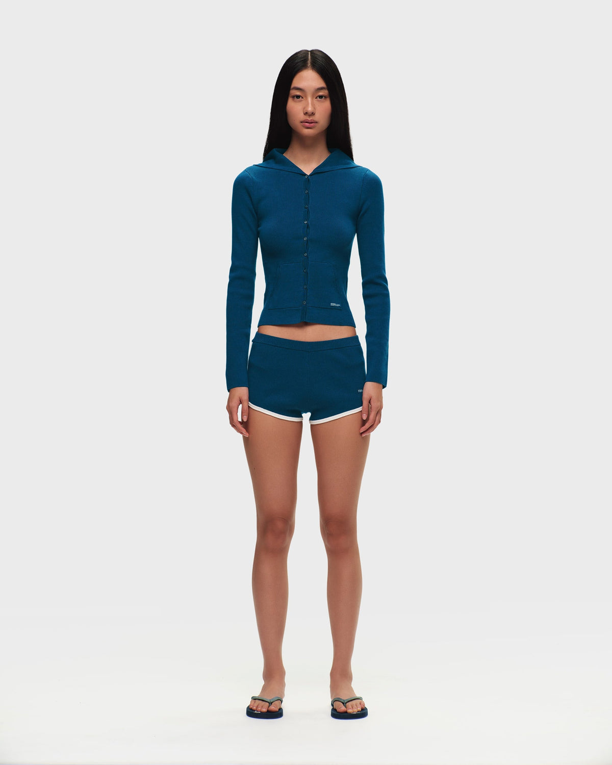 Ribbed Knit Dolphin Short