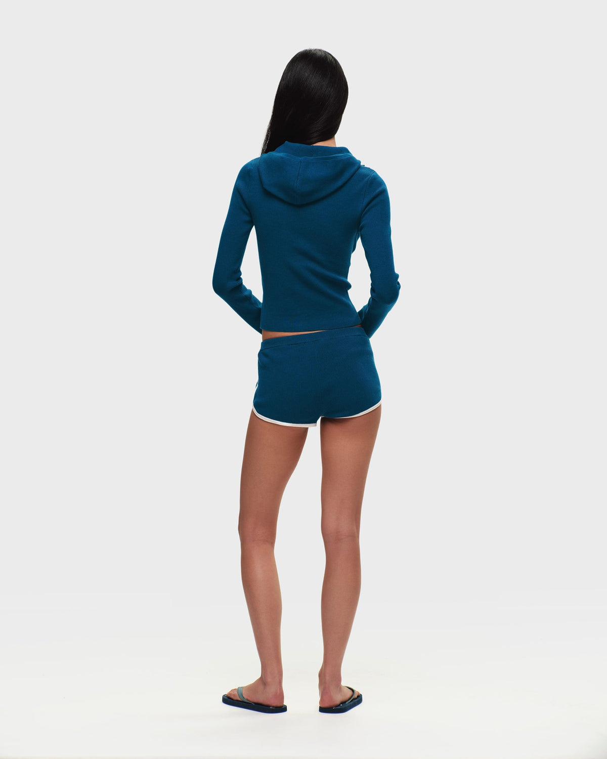 Ribbed Knit Dolphin Short