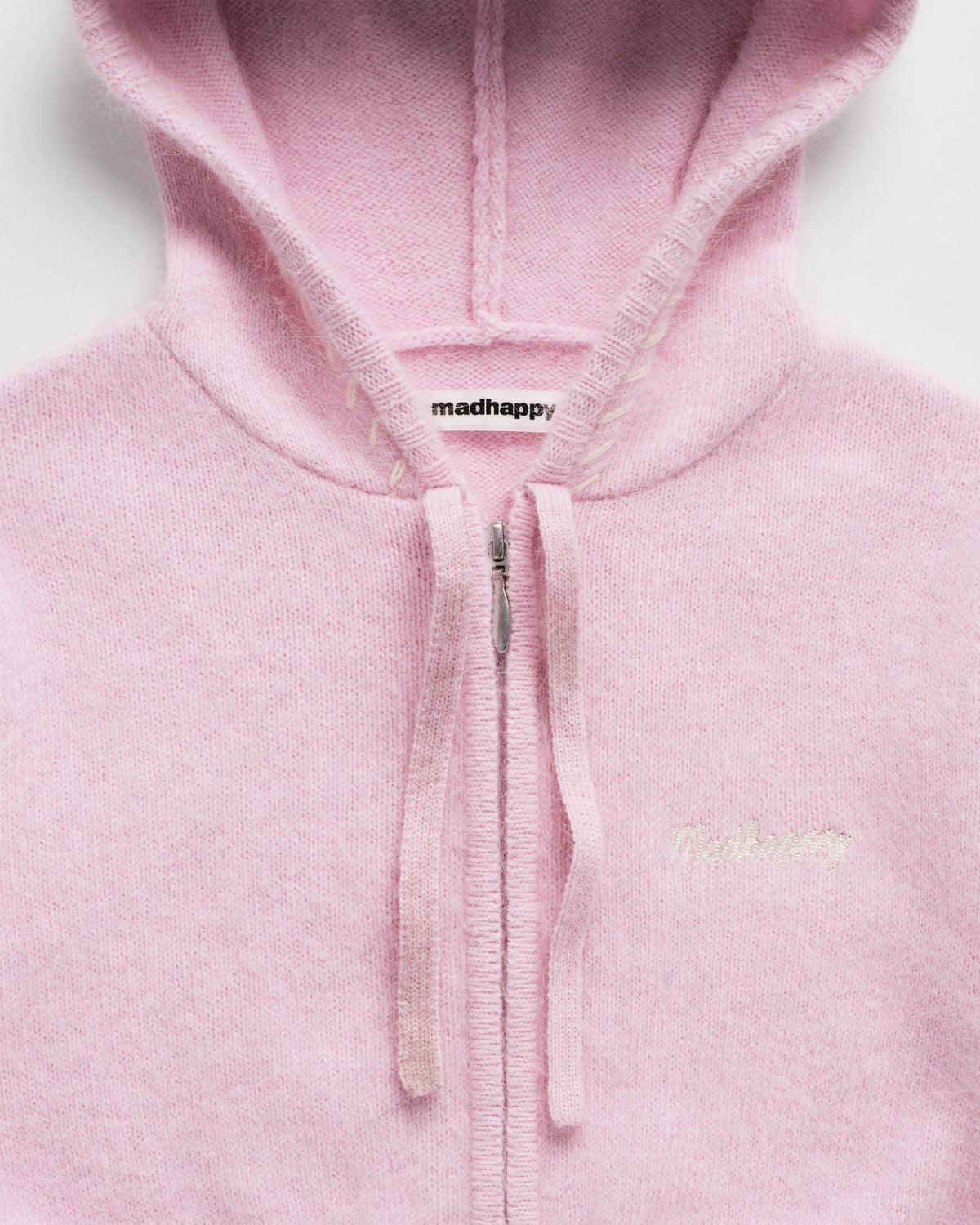 Fuzzy Knit Zip Up Hoodie