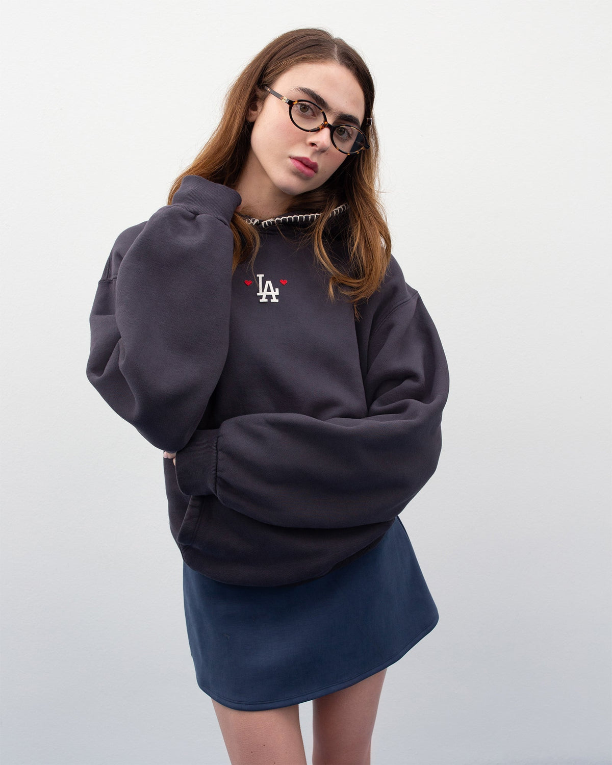 Dodgers Heart Fleece Hoodie