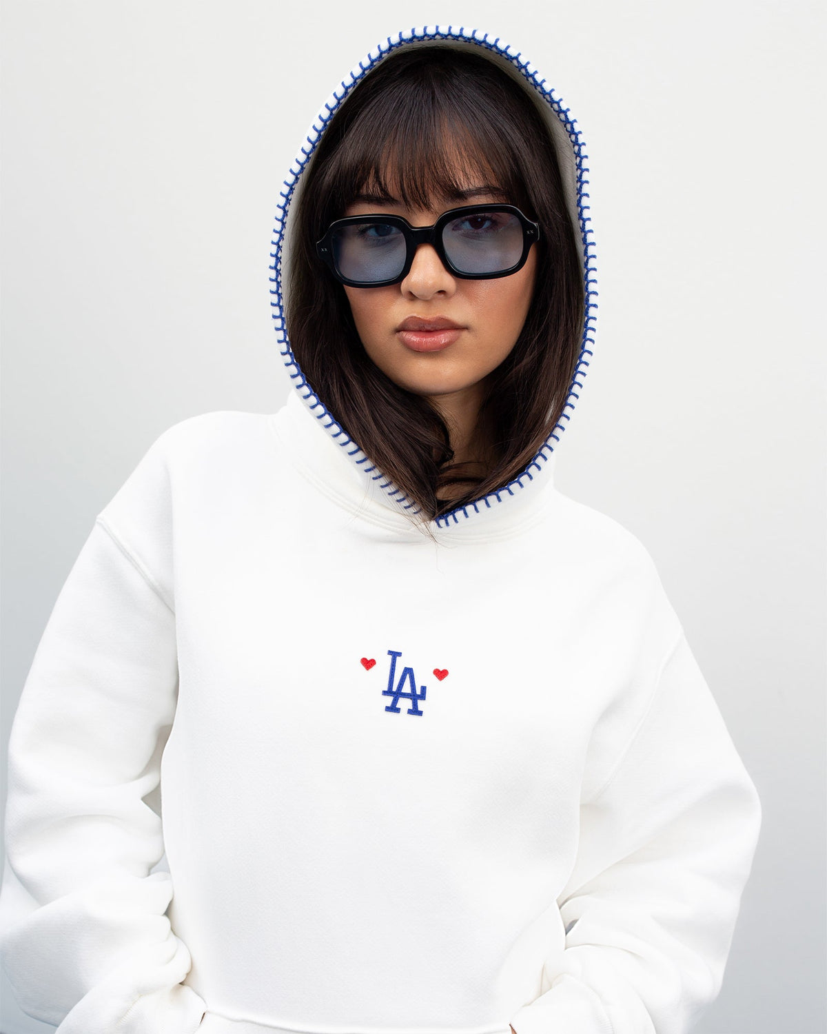 Dodgers Heart Fleece Hoodie