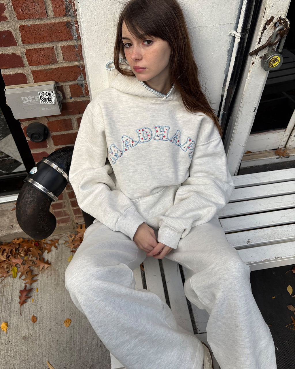 Ditsy Appliqué Cooper Fleece Hoodie