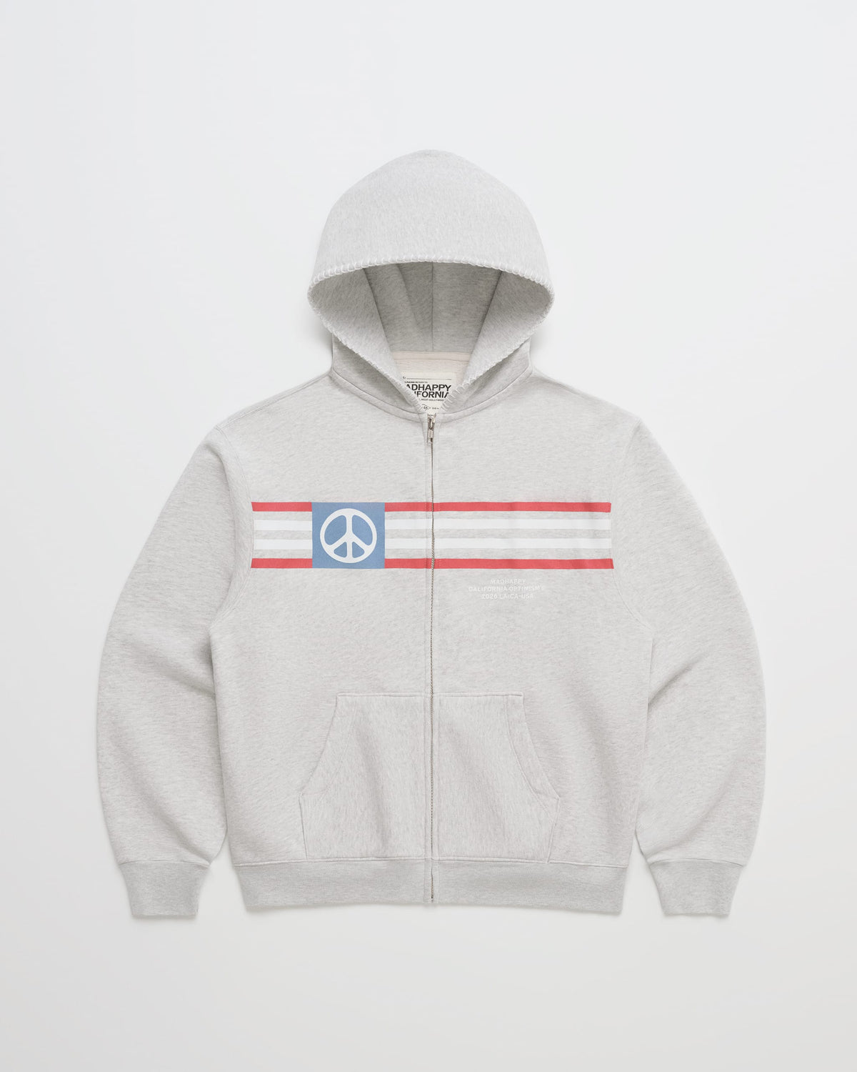 Madhappy California Peace Lightweight Fleece Zip Up
