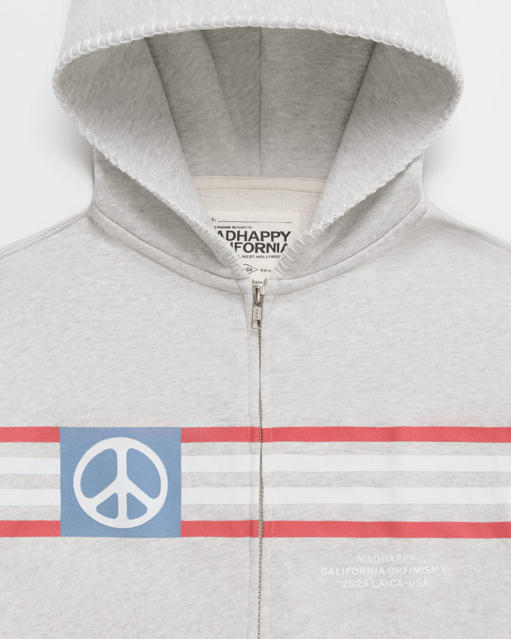 Madhappy California Peace Lightweight Fleece Zip Up