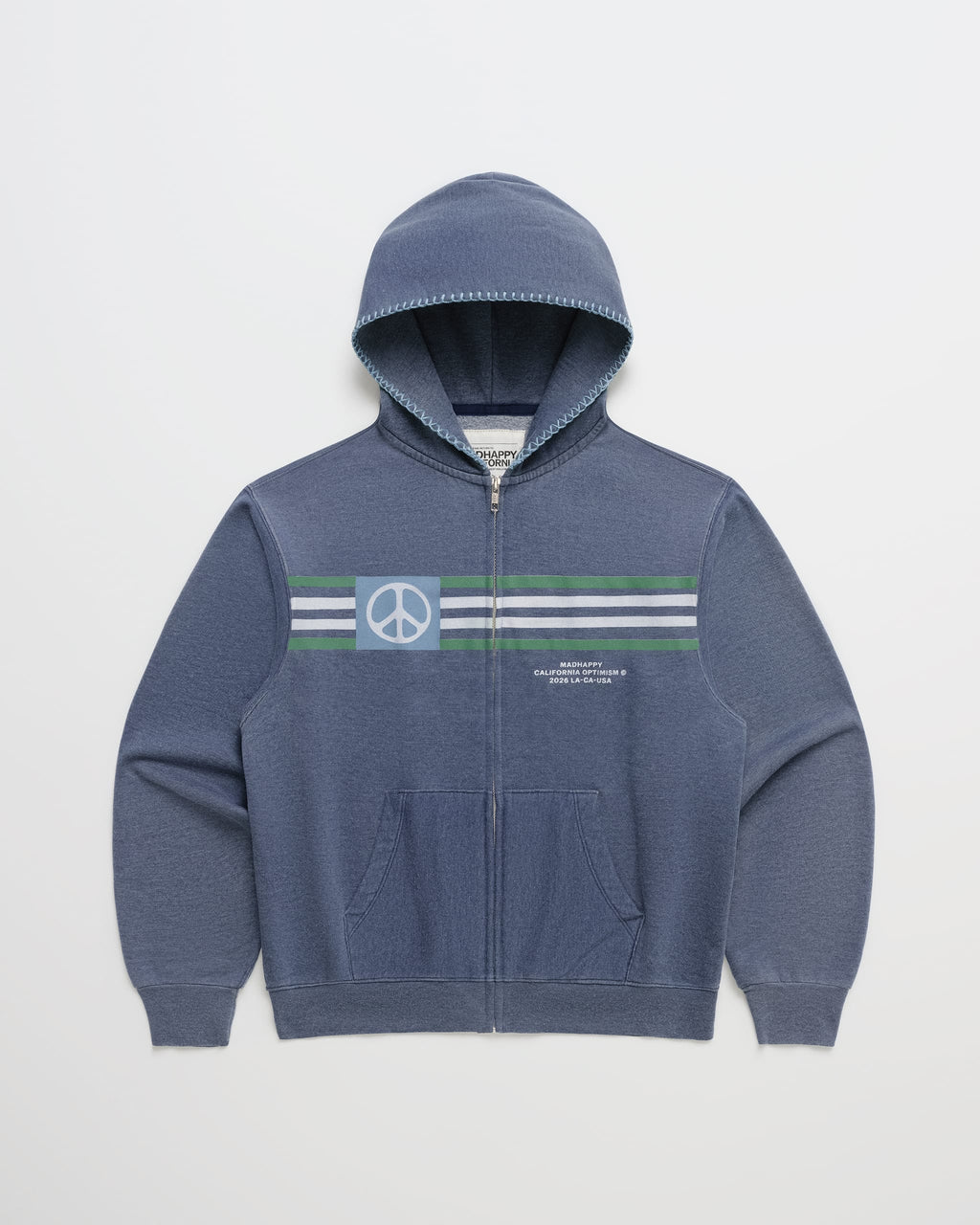 Madhappy California Peace Lightweight Fleece Zip Up