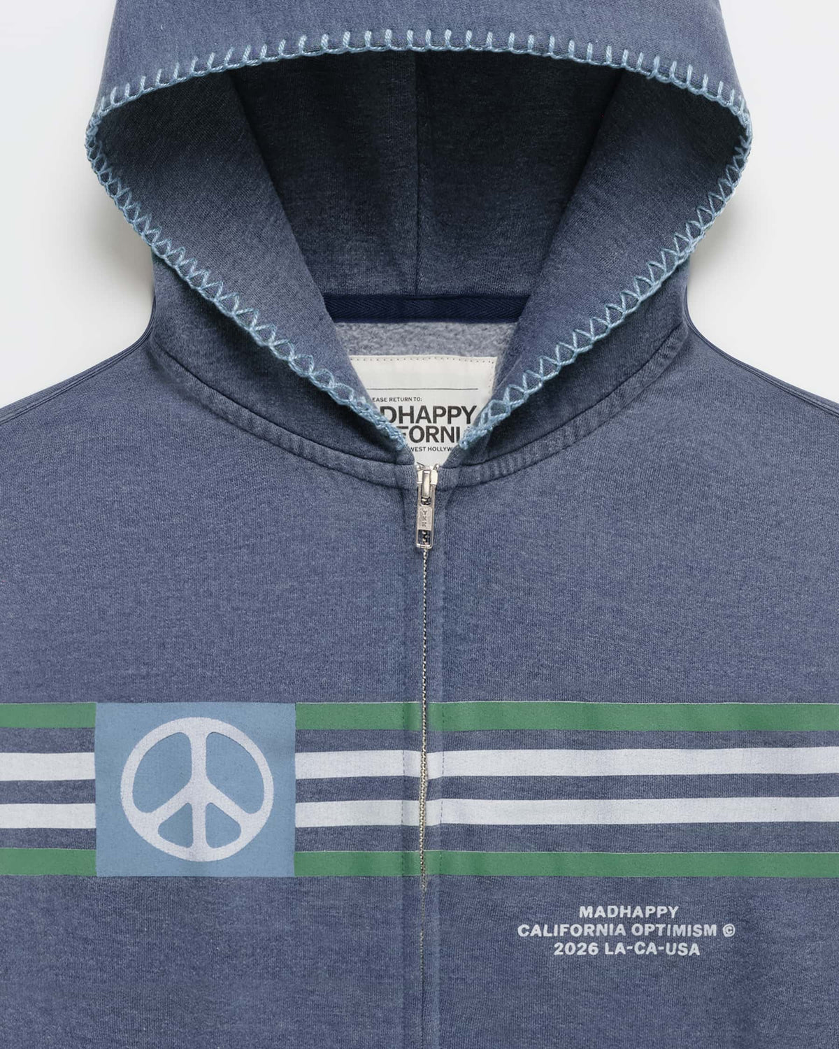 Madhappy California Peace Lightweight Fleece Zip Up