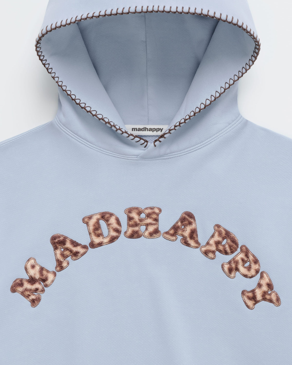 Leopard Appliqué Cooper Fleece Hoodie