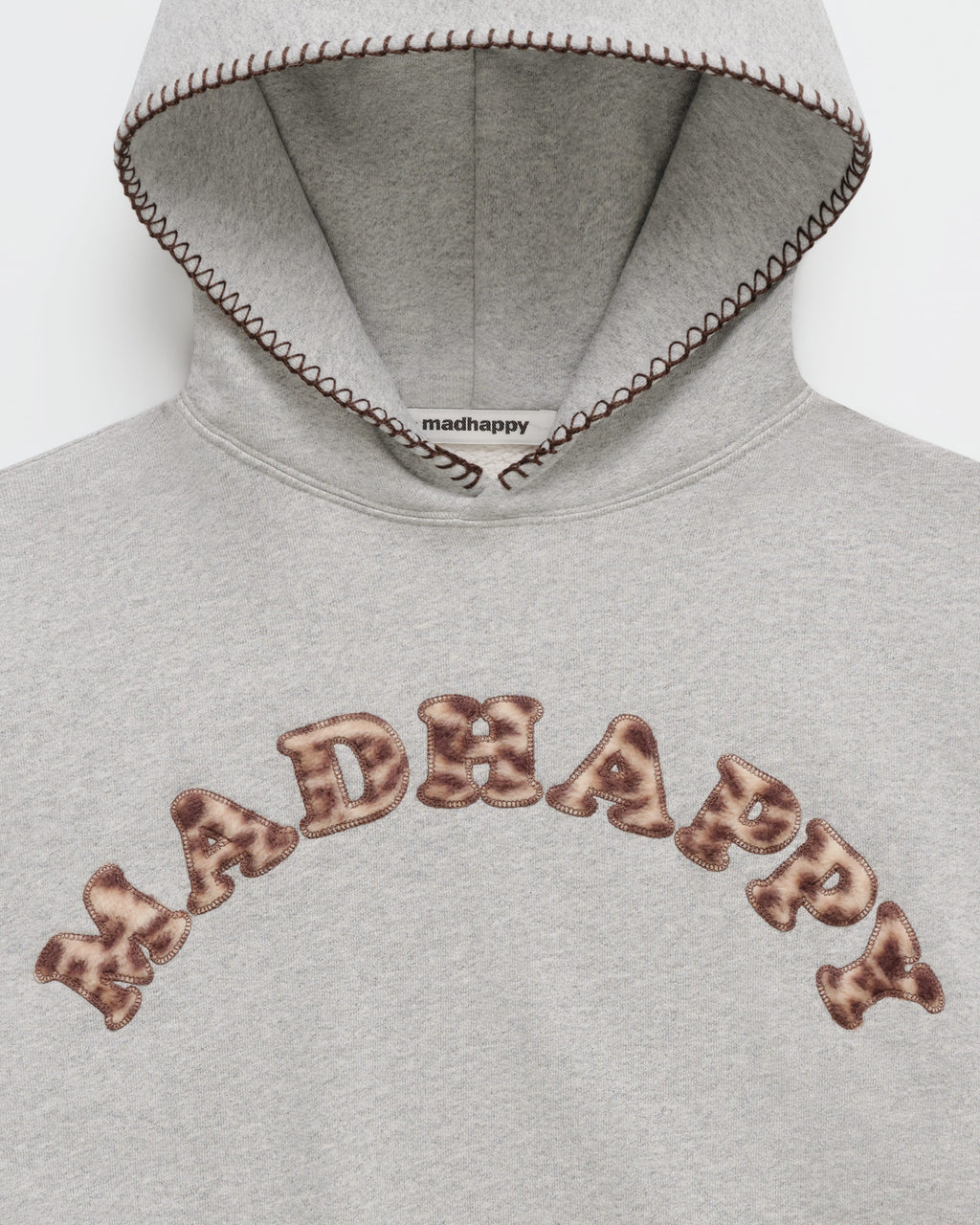 Leopard Appliqué Cooper Fleece Hoodie