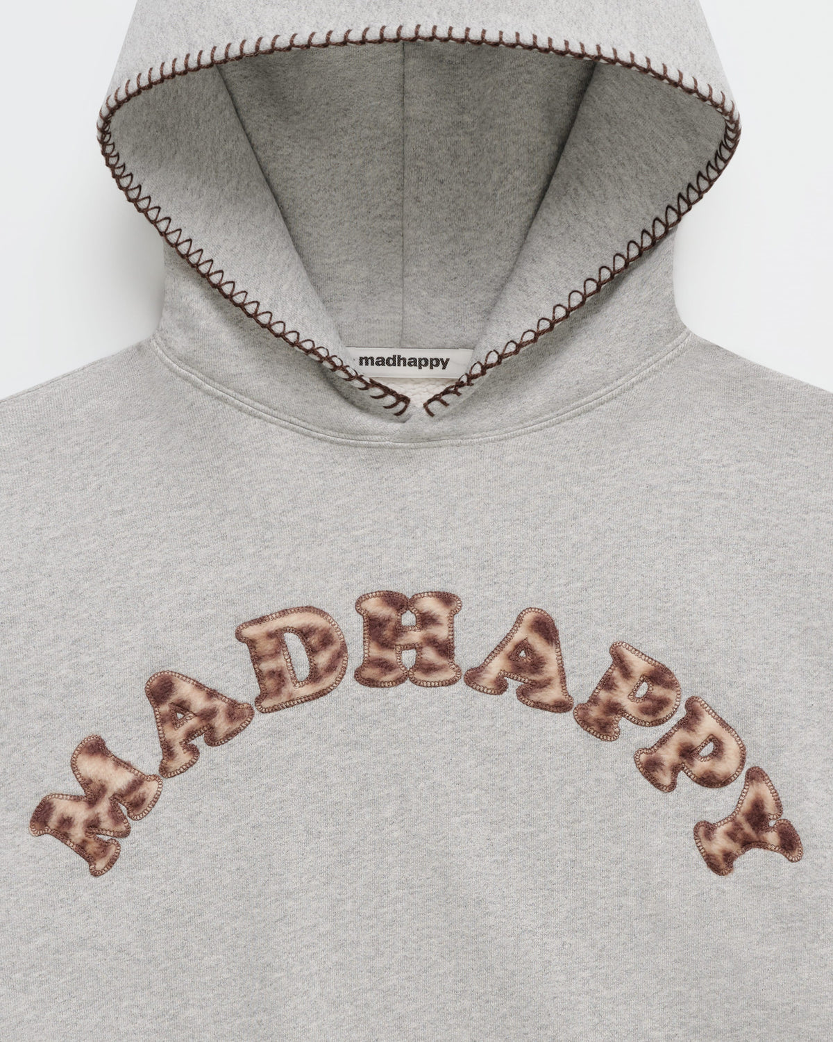 Leopard Appliqué Cooper Fleece Hoodie