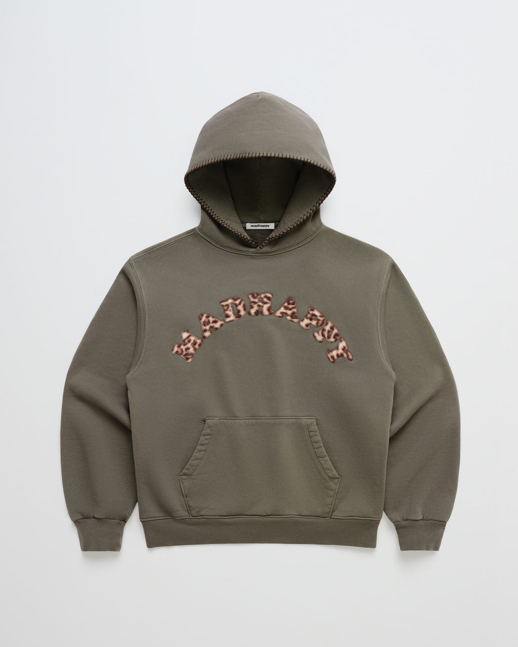 Leopard Appliqué Cooper Fleece Hoodie
