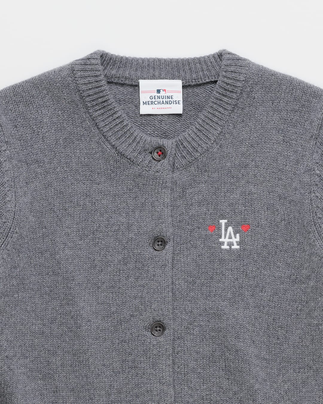 Dodgers Heart Cardigan Sweater