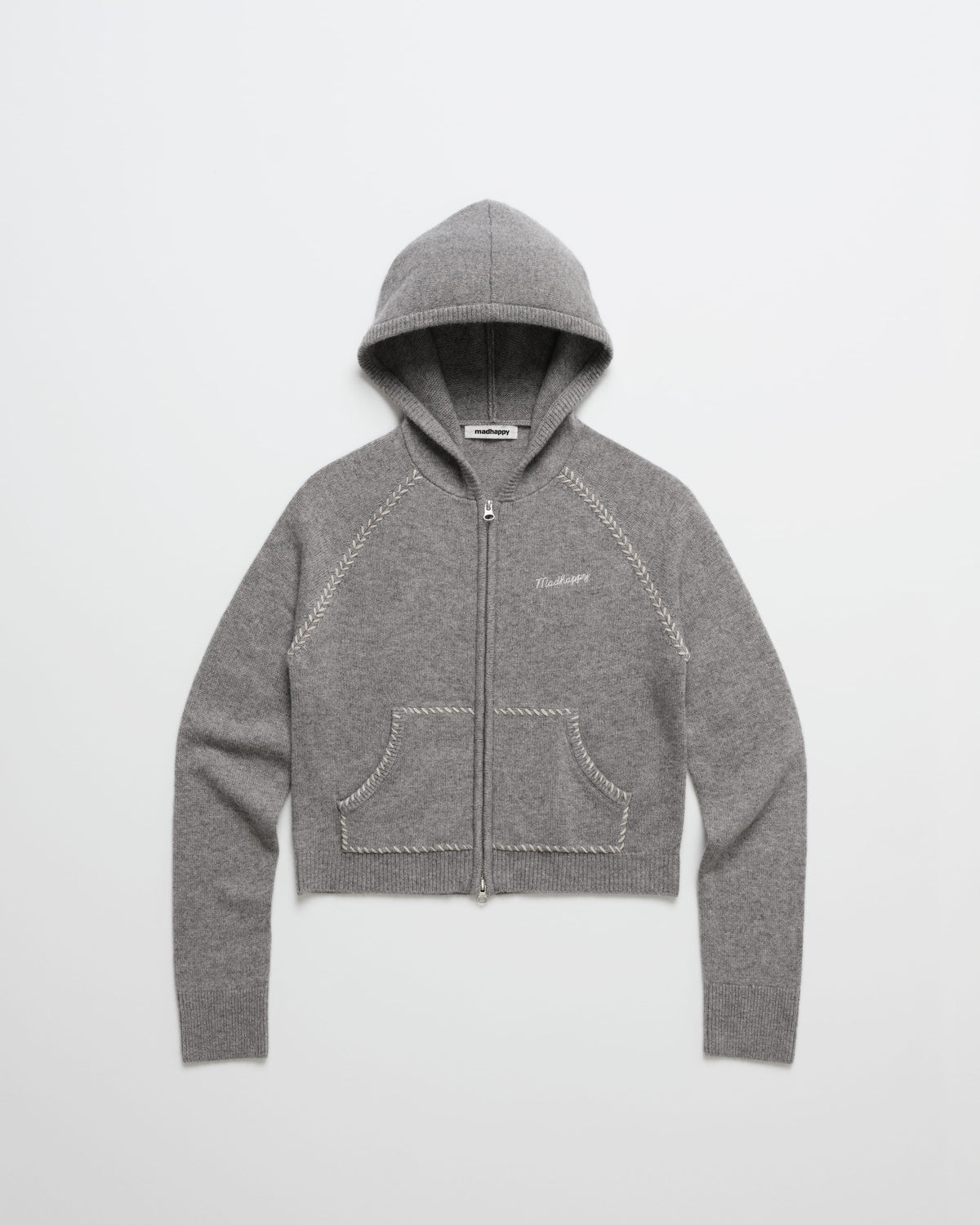 Knit Zip Up Hoodie