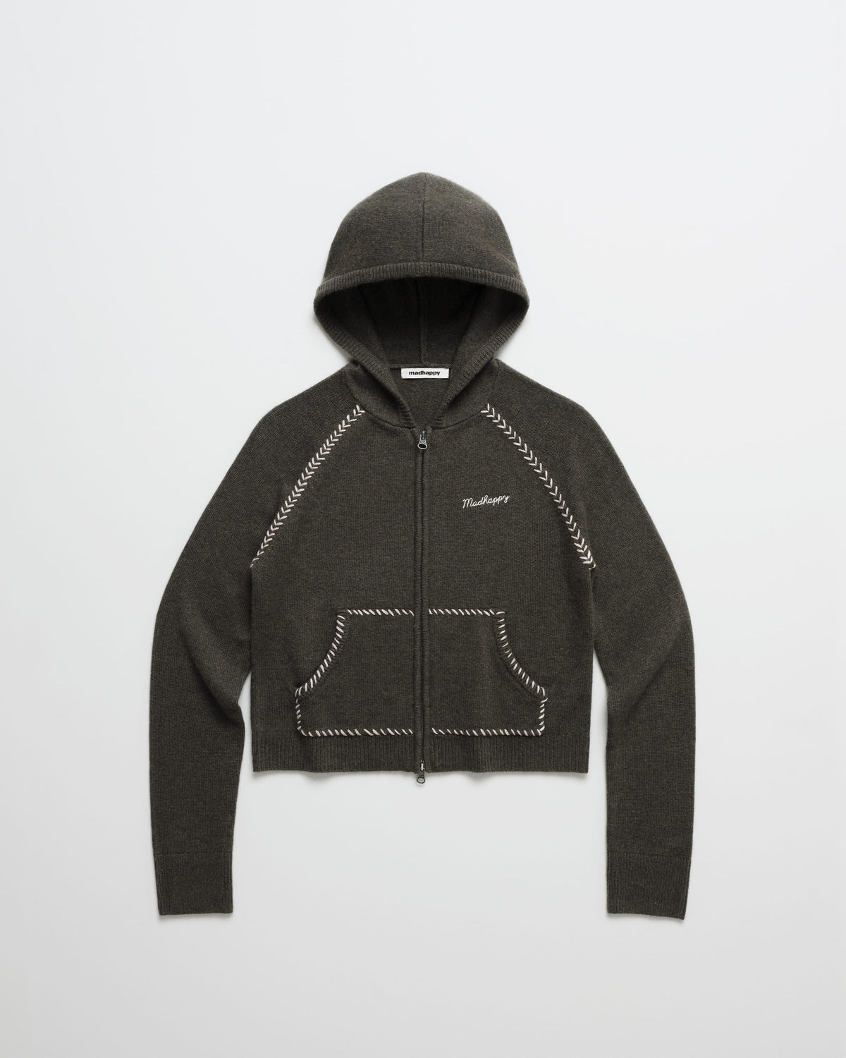 Knit Zip Up Hoodie