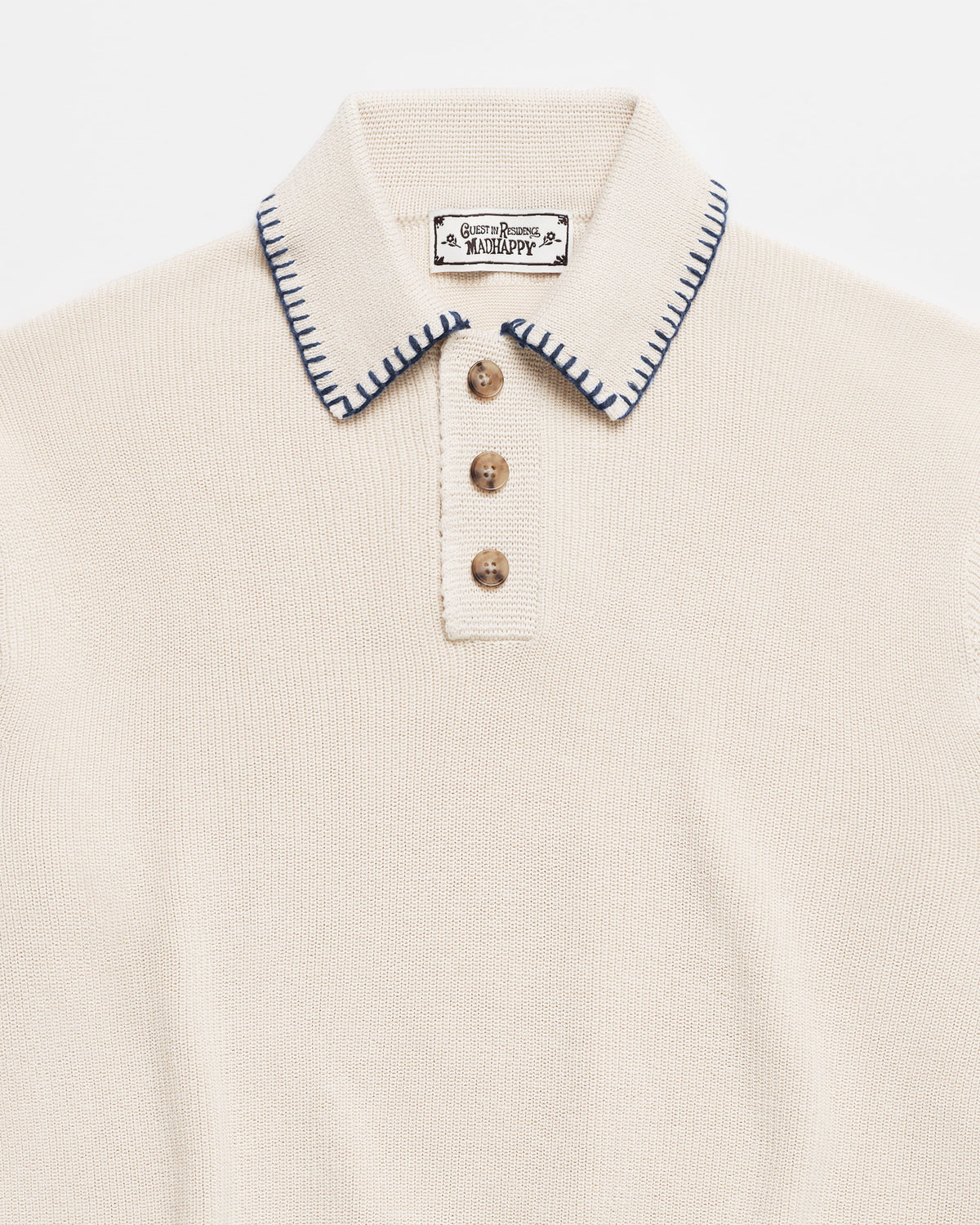 Guest In Residence Rib Knit Polo