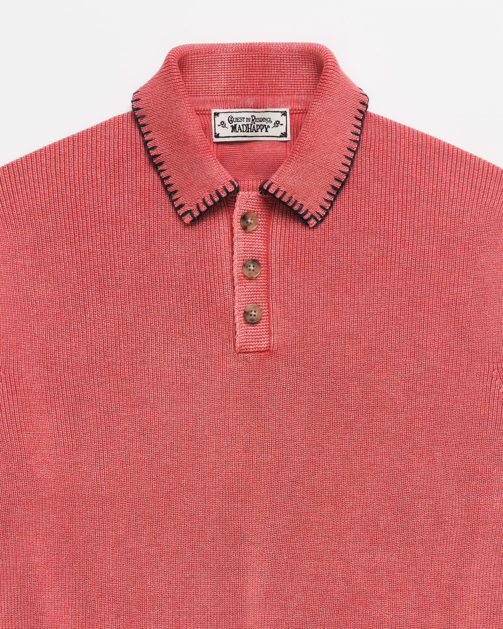 Guest In Residence Rib Knit Polo