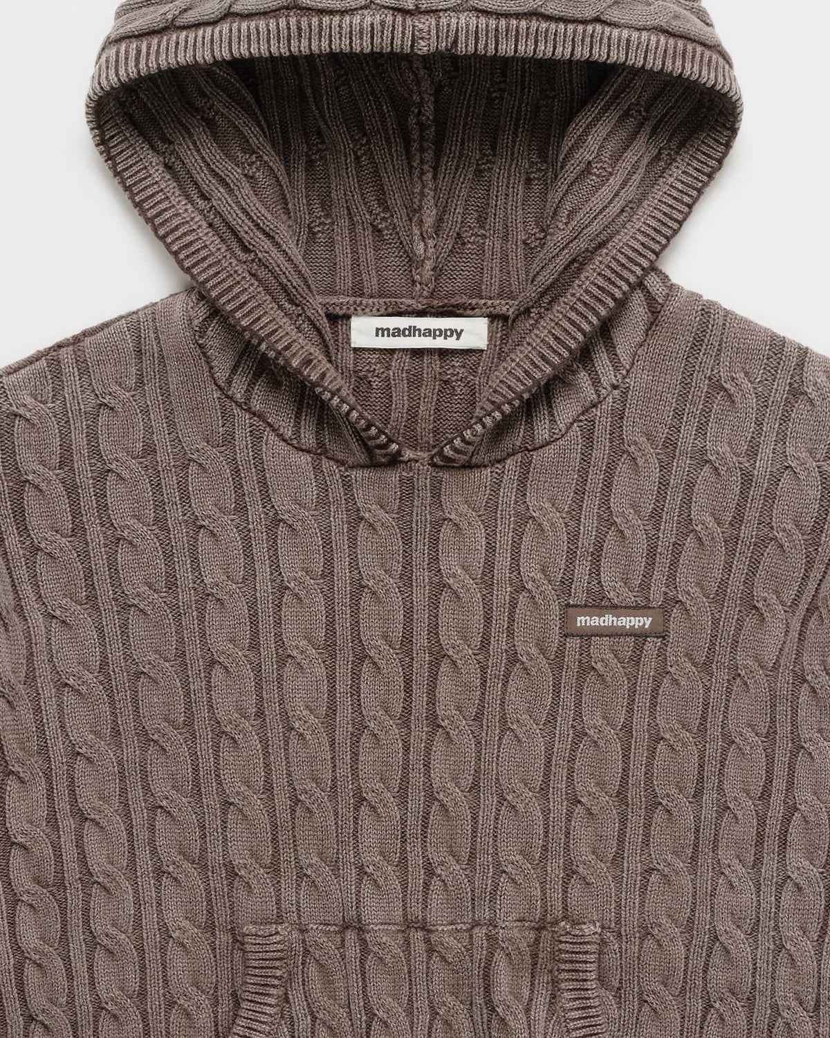 Classics Washed Cable Knit Hoodie