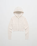 Classics Cropped Cable Knit Zip Up