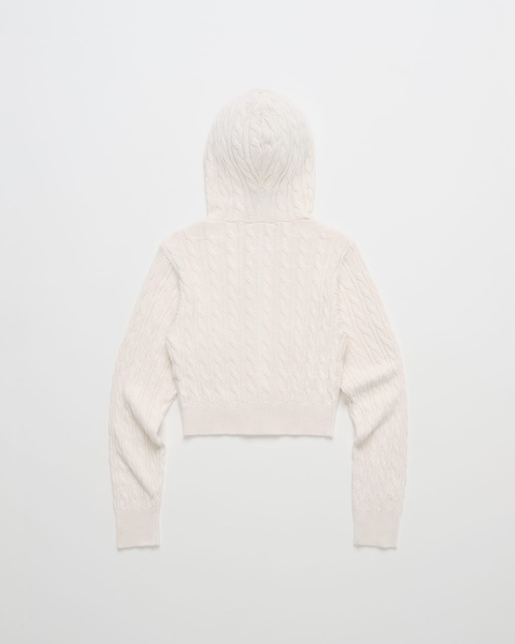Classics Cropped Cable Knit Zip Up