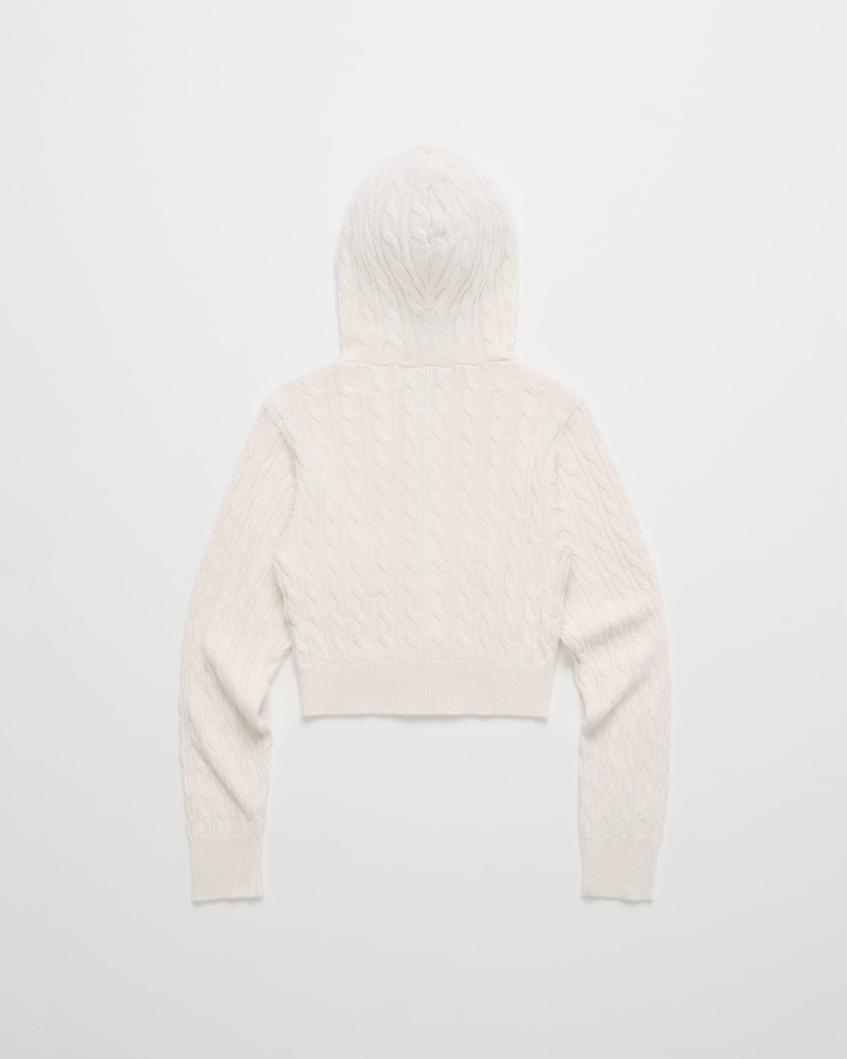 Classics Cropped Cable Knit Zip Up