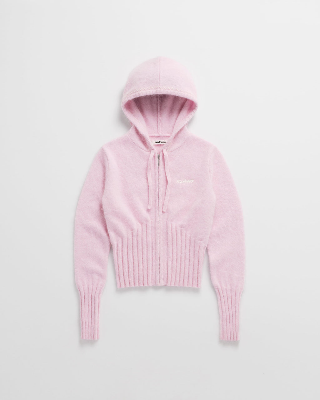 Fuzzy Knit Zip Up Hoodie