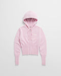 Fuzzy Knit Zip Up Hoodie