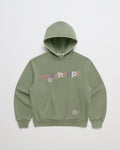 Plaid Applique Midweight Fleece Hoodie