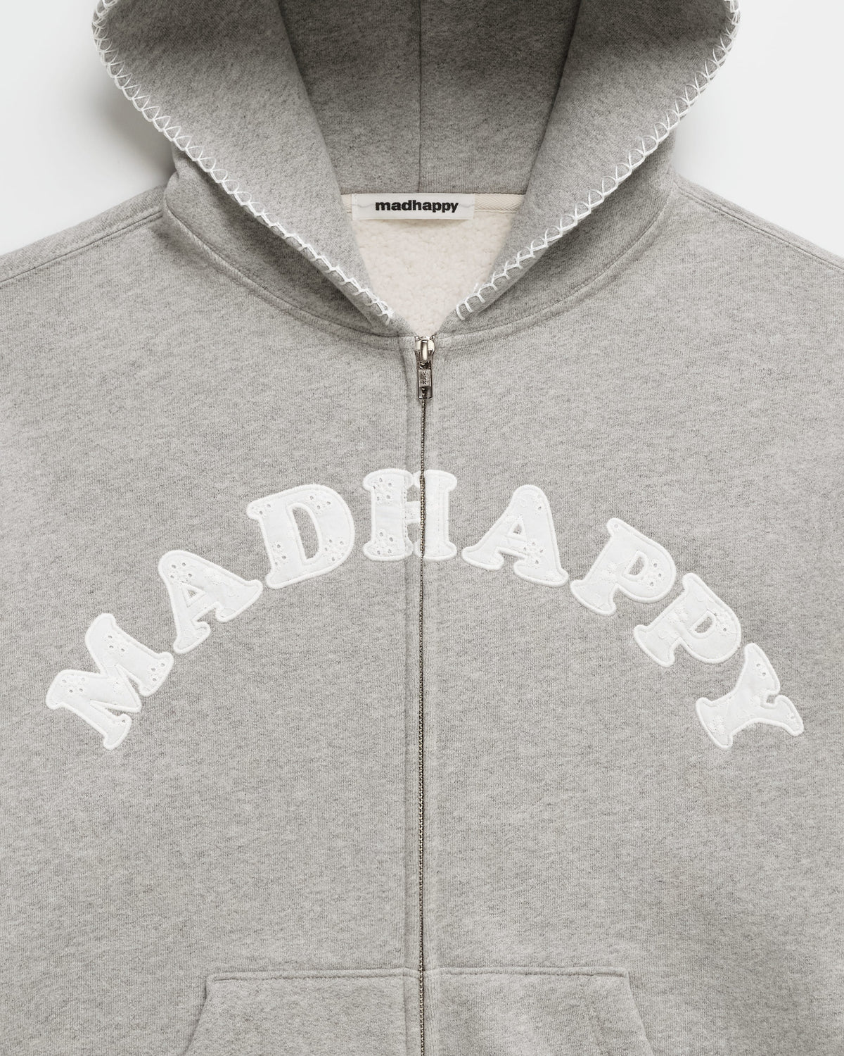 Eyelet Cooper Fleece Zip Up