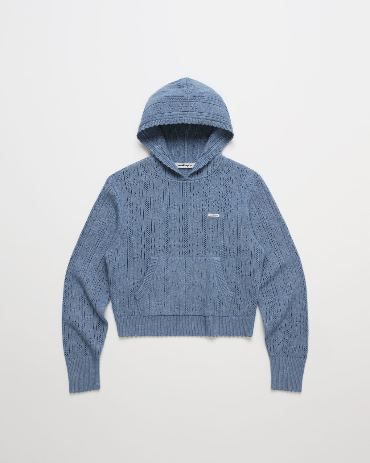 Pointelle Pullover Sweater Hoodie