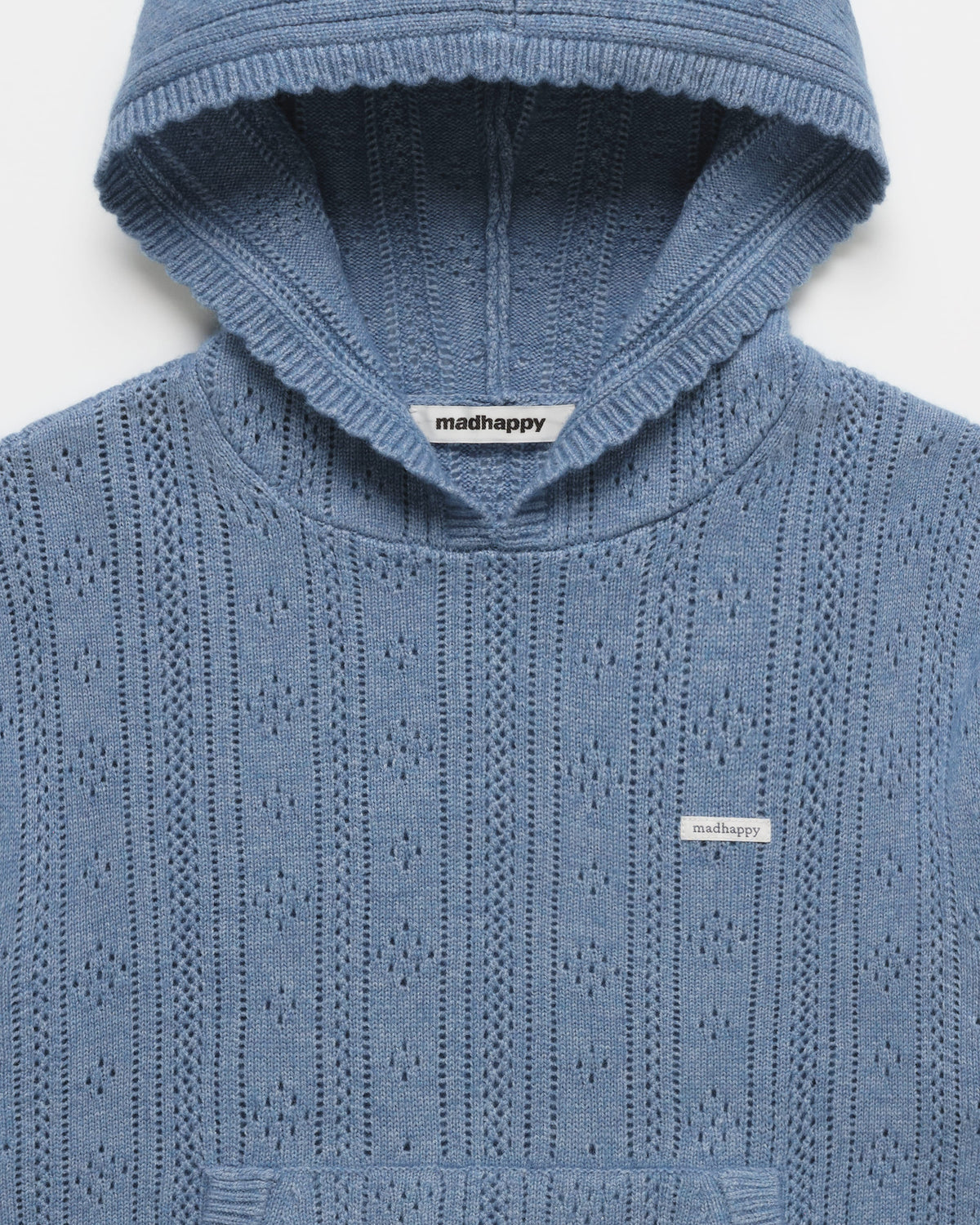 Pointelle Pullover Sweater Hoodie