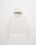 Pointelle Pullover Sweater Hoodie