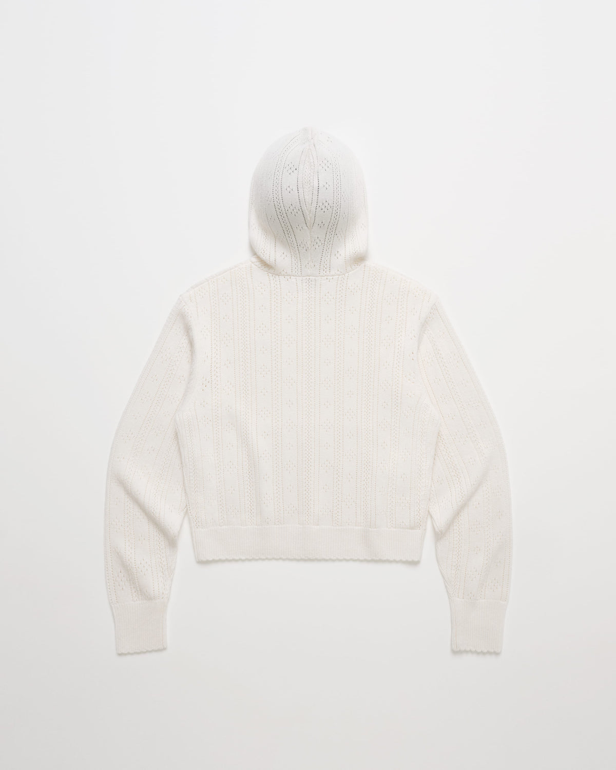 Pointelle Pullover Sweater Hoodie