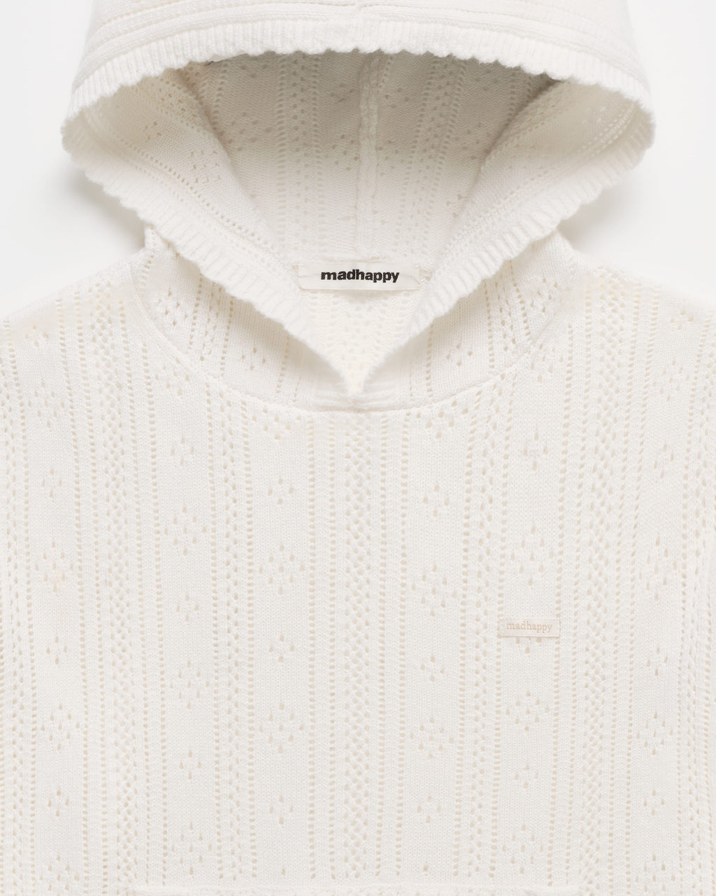 Pointelle Pullover Sweater Hoodie