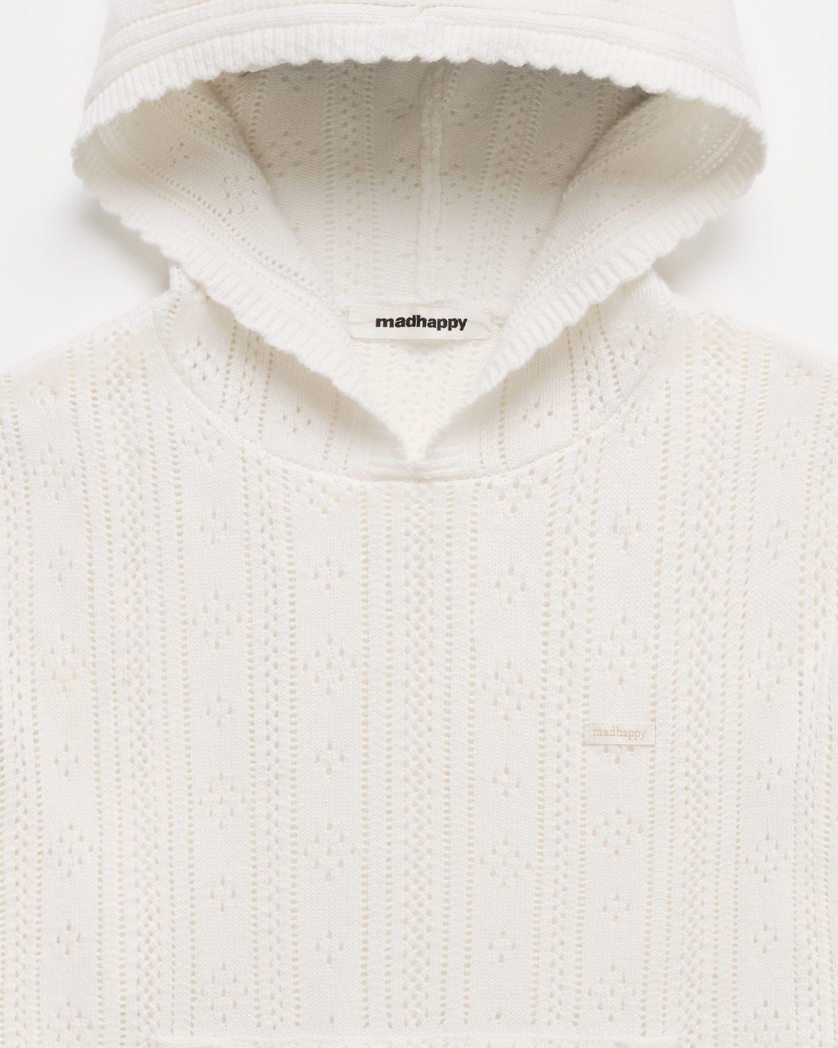 Pointelle Pullover Sweater Hoodie