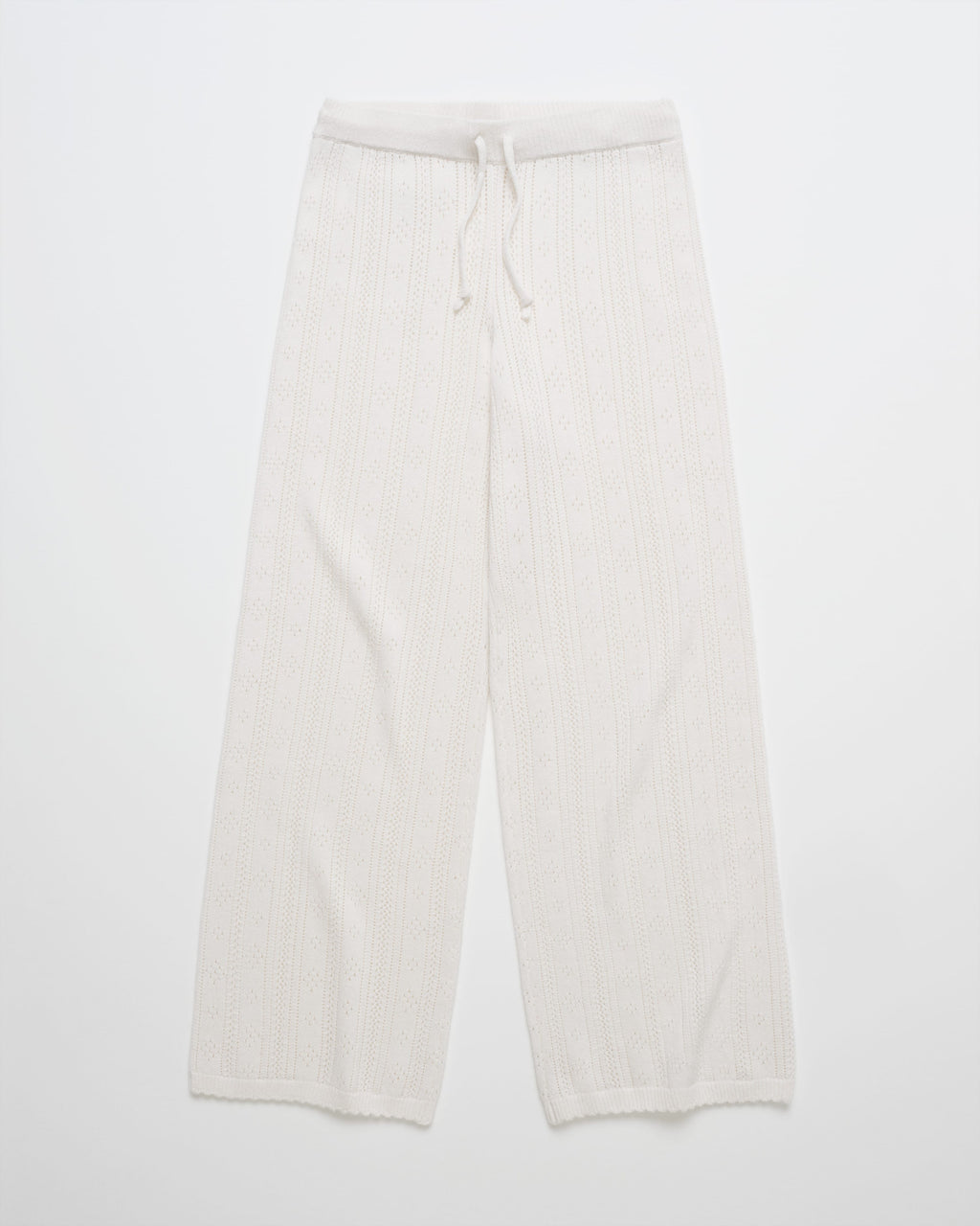 Pointelle Sweater Straight Leg