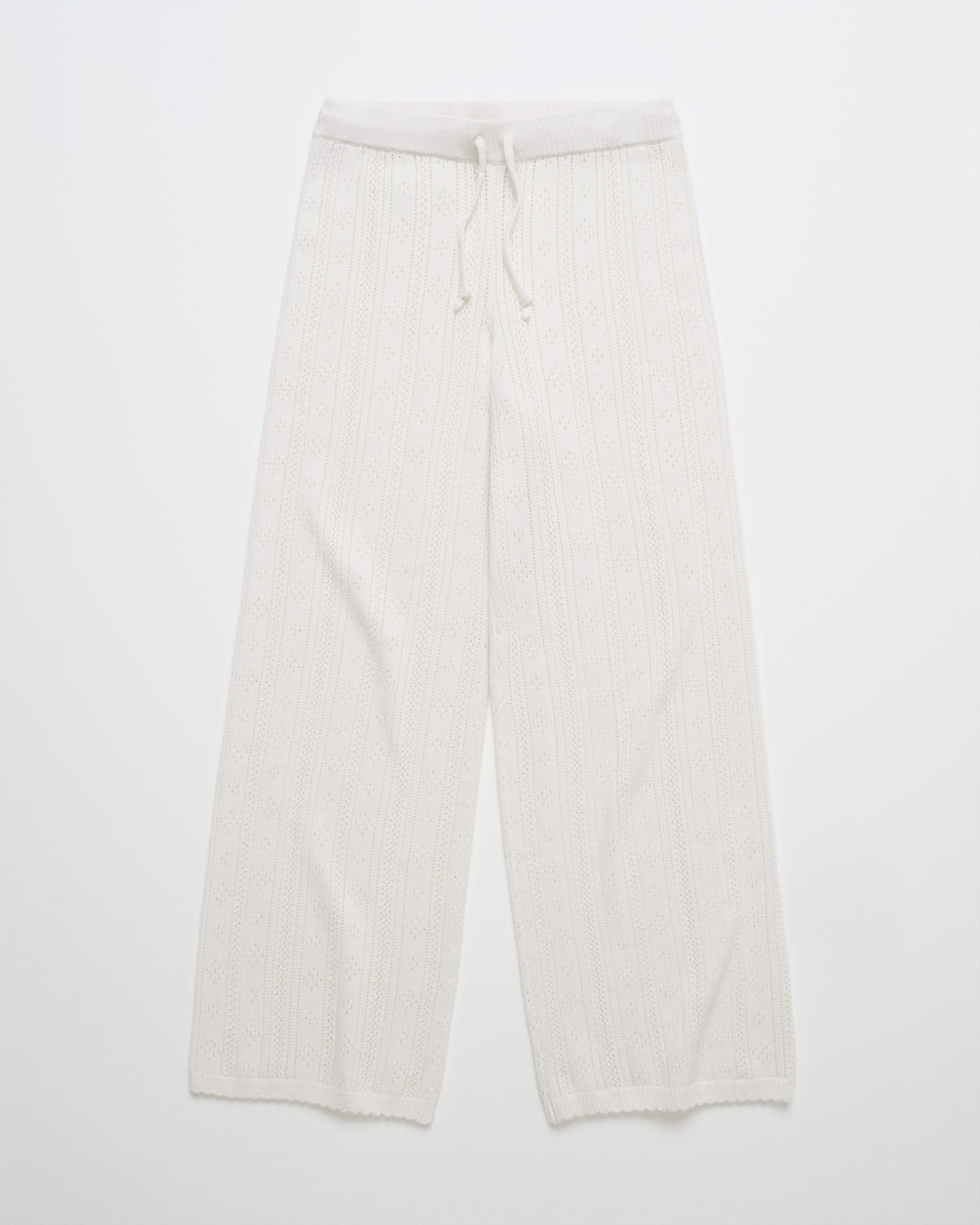 Pointelle Sweater Straight Leg