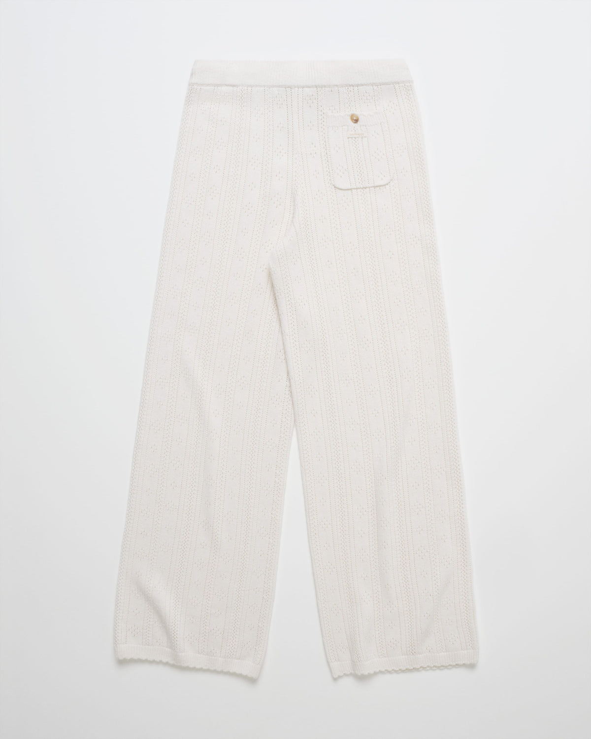 Pointelle Sweater Straight Leg