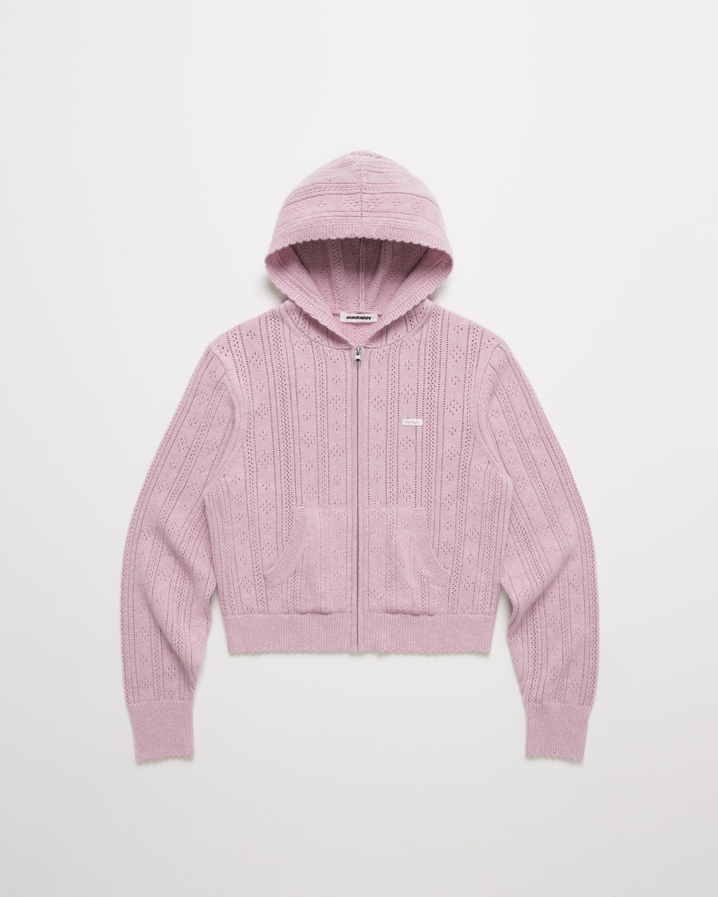 Pointelle Sweater Zip Up