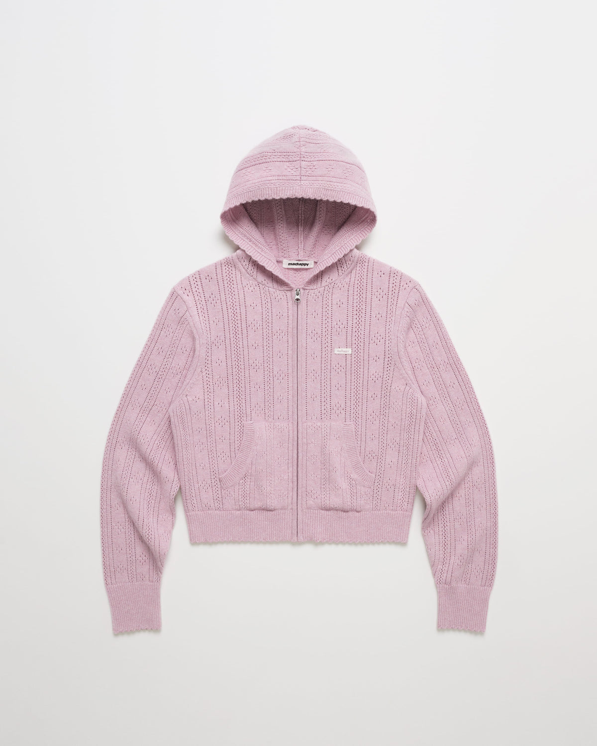 Pointelle Sweater Zip Up