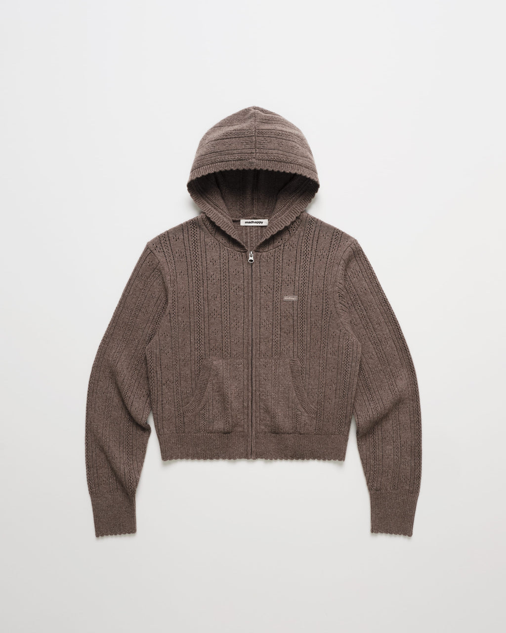Pointelle Sweater Zip Up