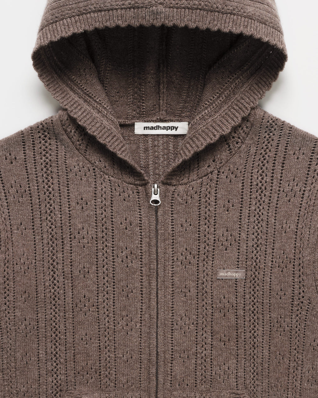 Pointelle Sweater Zip Up
