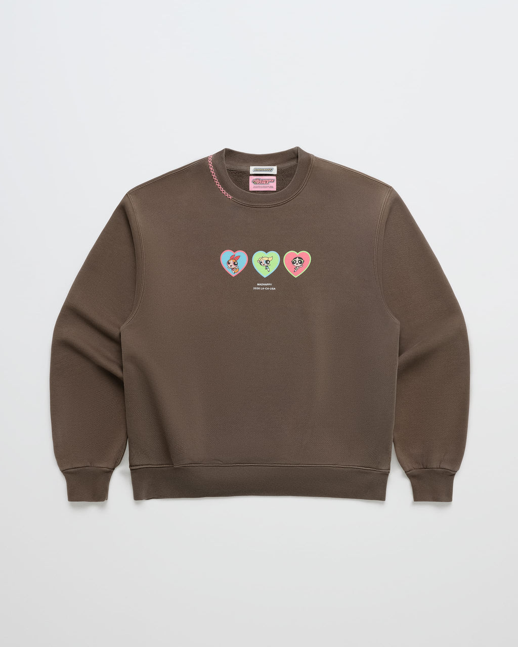 The Powerpuff Girls Three Hearts Crewneck
