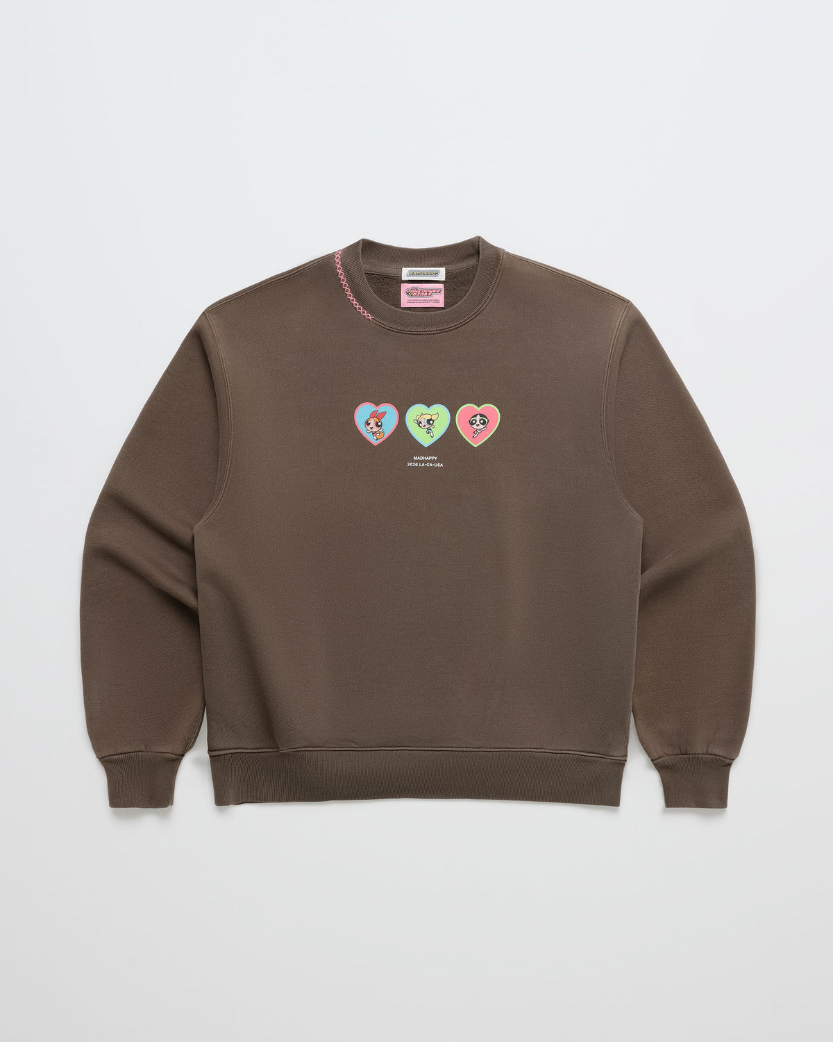 The Powerpuff Girls Three Hearts Crewneck