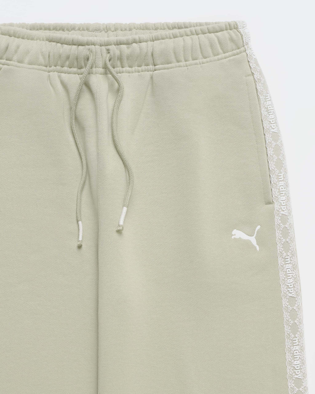 PUMA Lace Trim Fleece Straight Sweatpant