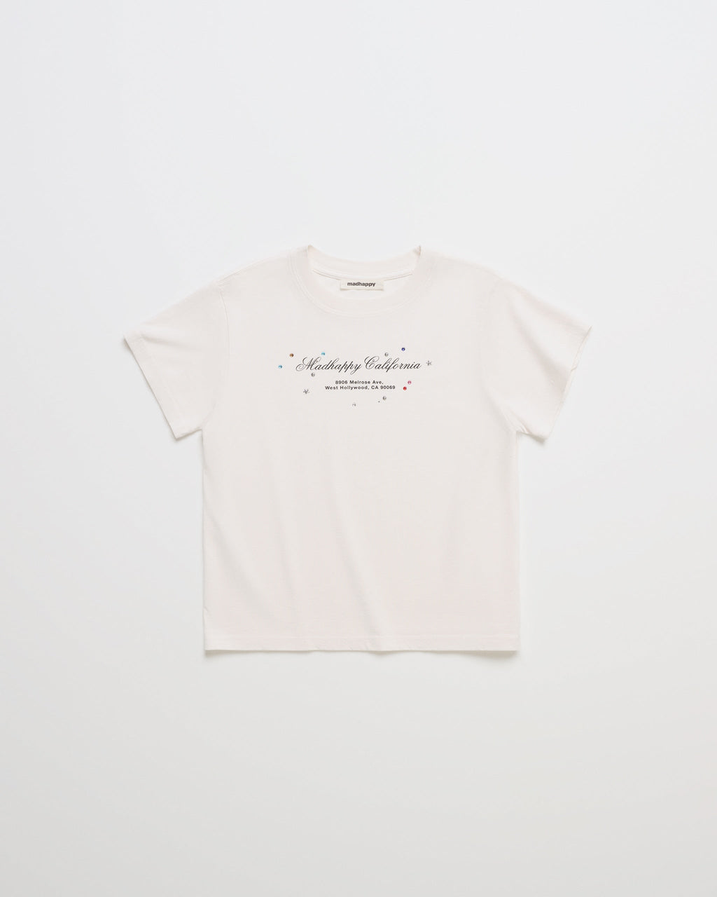 Studded Script Shrunken Tee